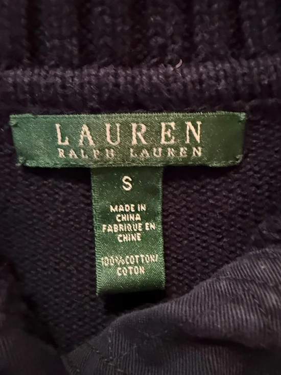Lauren Ralph Lauren navy & white nautical striped cotton sweater Size Small - Picture 6 of 10